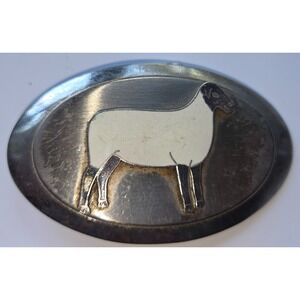 Vintage Metal Suffolk Sheep belt buckle